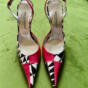 Dolce & Gabbana Women's Red and Black Heels